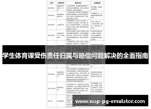 学生体育课受伤责任归属与赔偿问题解决的全面指南
