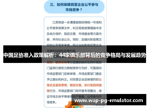 中国足协准入政策解析：44家俱乐部背后的竞争格局与发展趋势