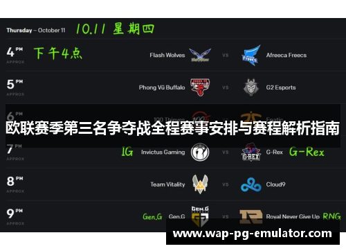欧联赛季第三名争夺战全程赛事安排与赛程解析指南 欧联赛季第三名争夺战全程赛事安排与赛程解析指南
